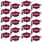 Big Dot of Happiness Maroon Graduation Hat Decorations - DIY Large Party Essentials - 20 Count